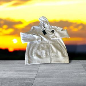 NWT True Religion Mens Size Large Full Zip Hoodie True College Optic White